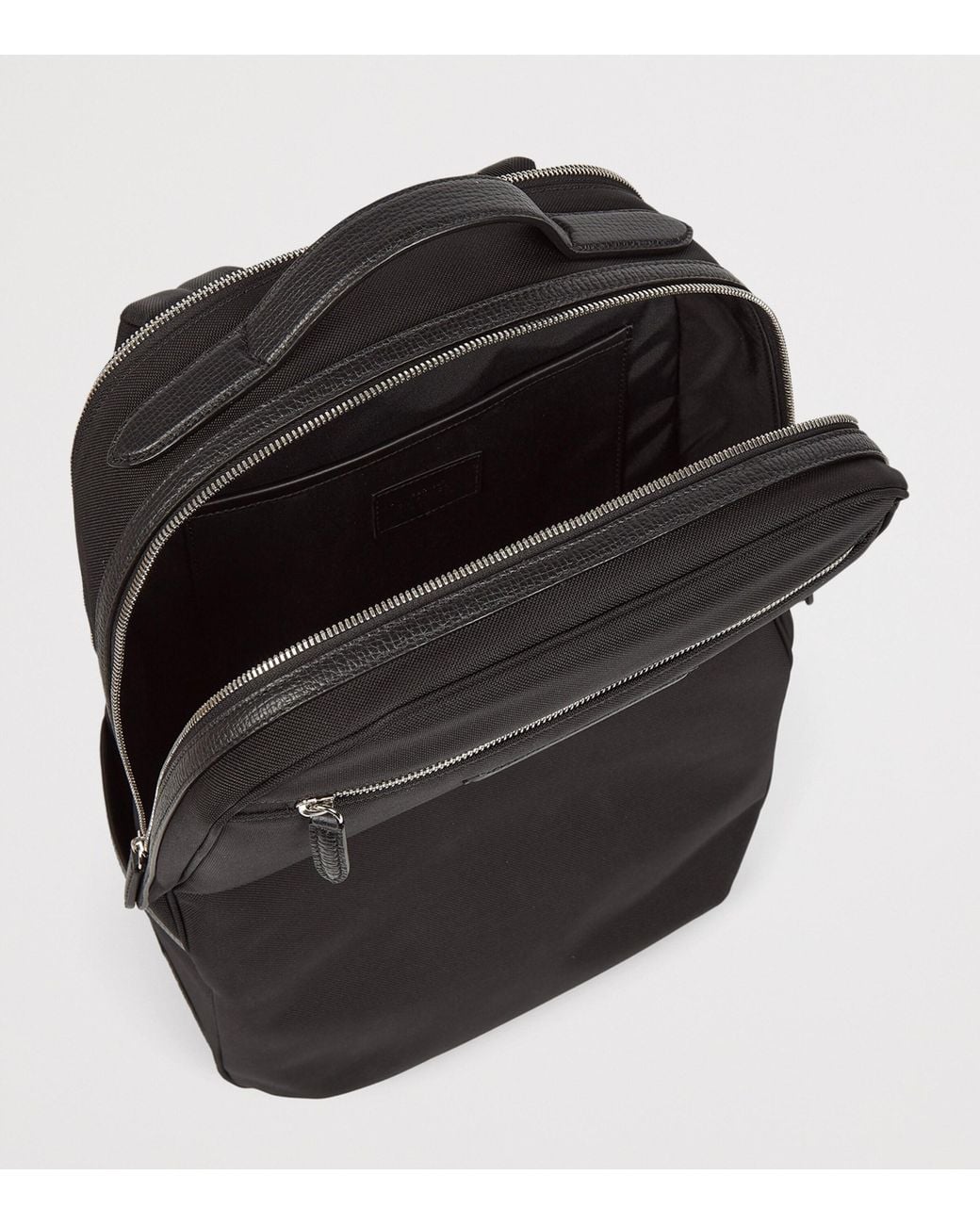 Smythson Black Canvas Norton Backpack for men