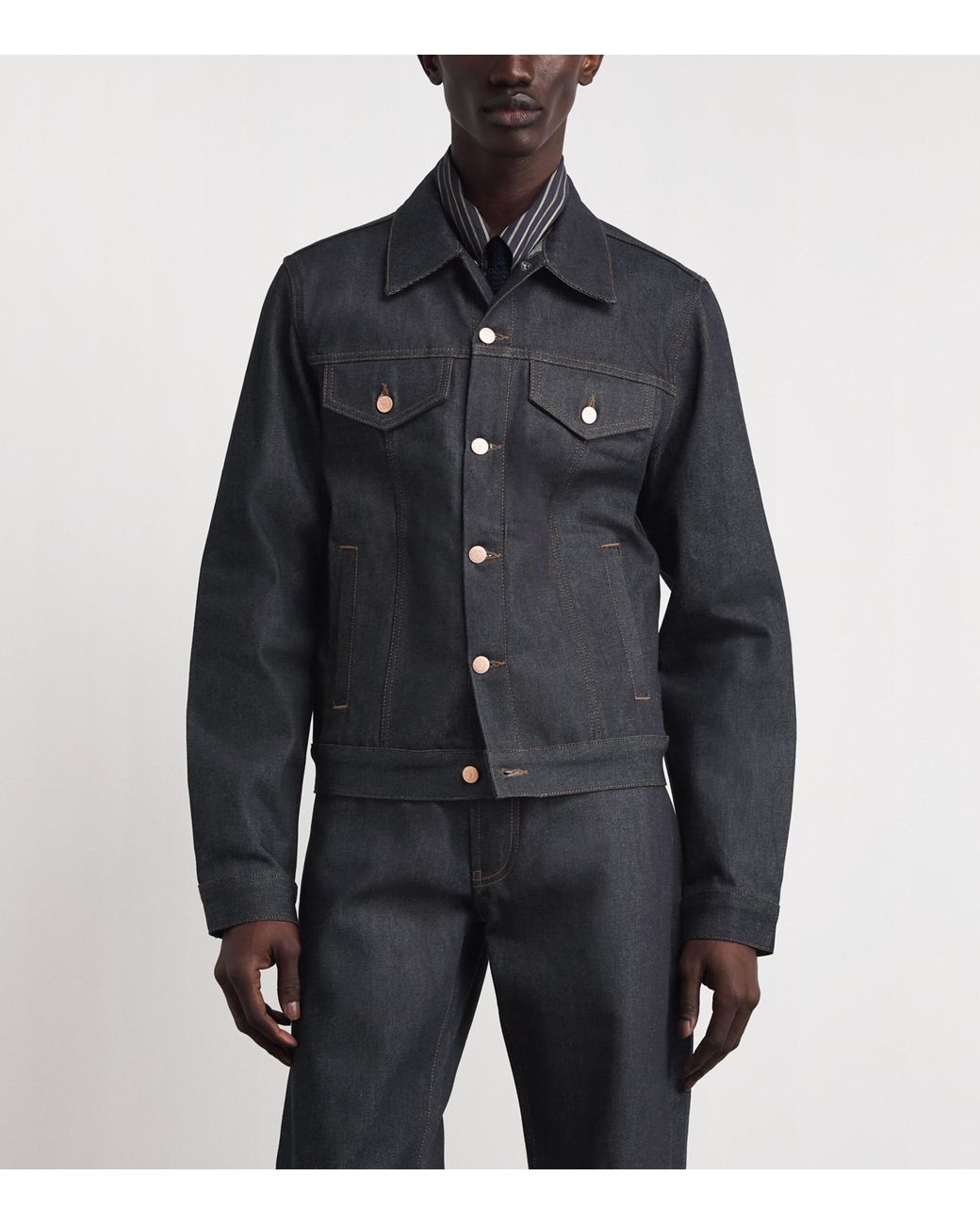 Emporio Armani Blue Blouson Denim Jacket for men