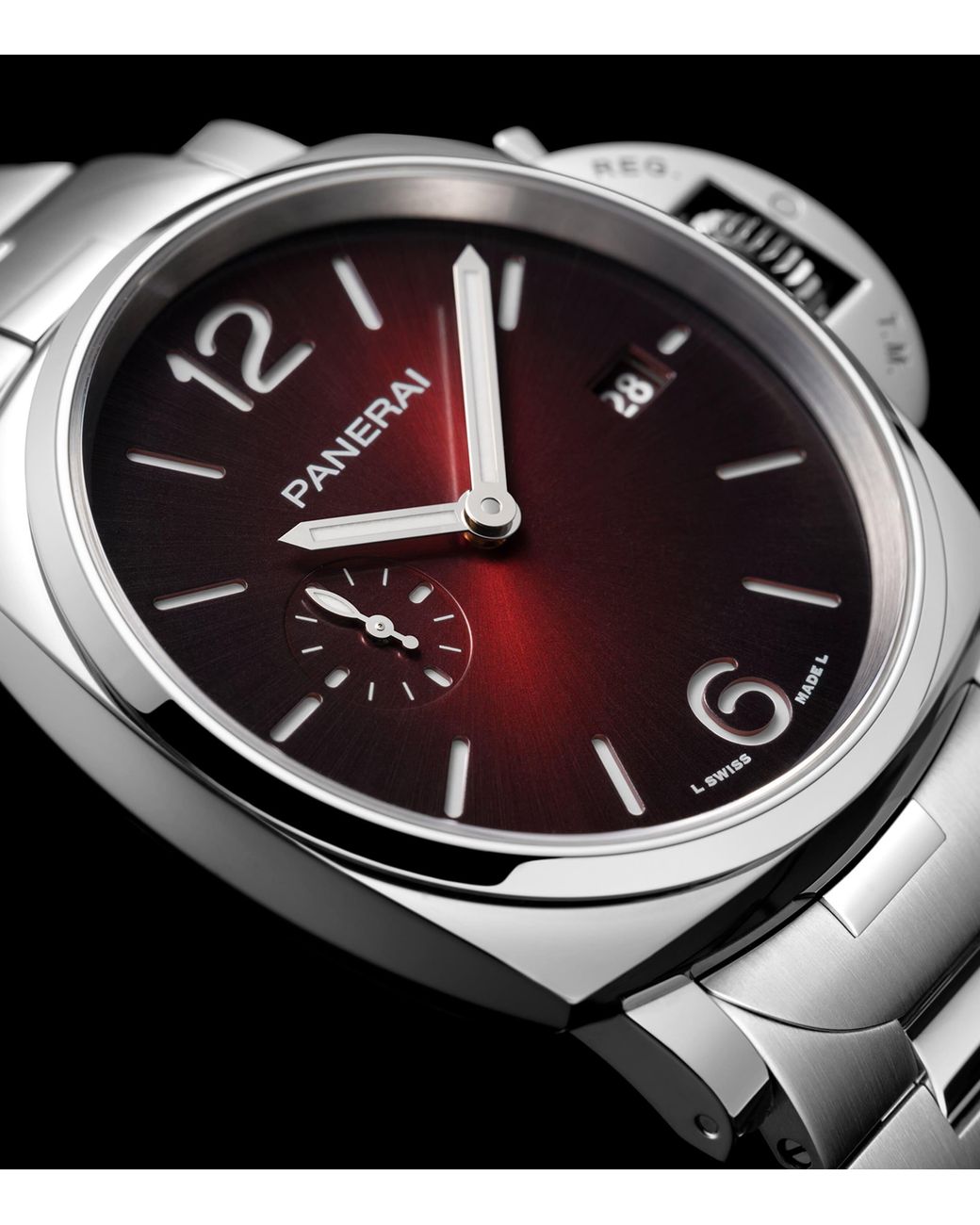 Panerai Metallic Stainless Steel Luminor Due Watch for men