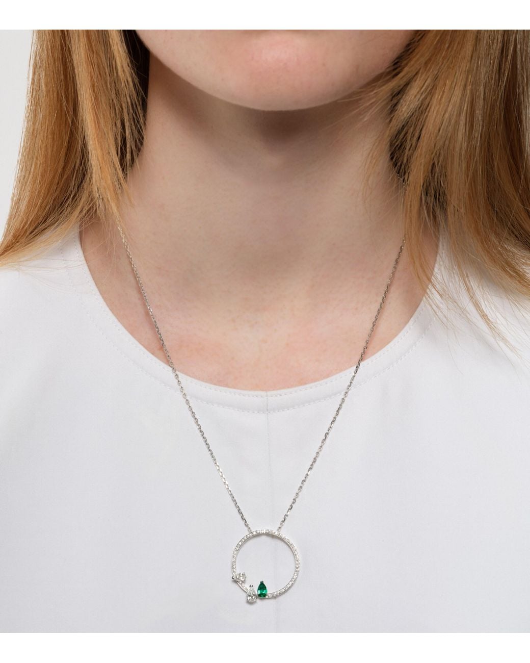 Repossi White Serti Sur Vide Pendant Necklace