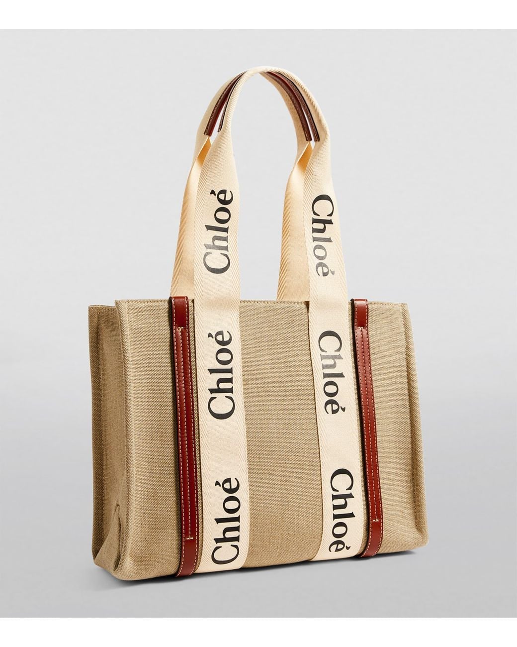 Chloé Natural Medium Woody Tote Bag