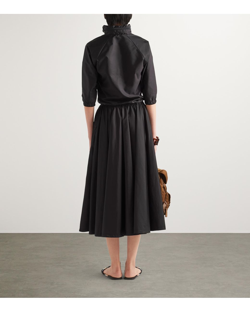 Prada Black Cropped Re-Nylon Light Jacket