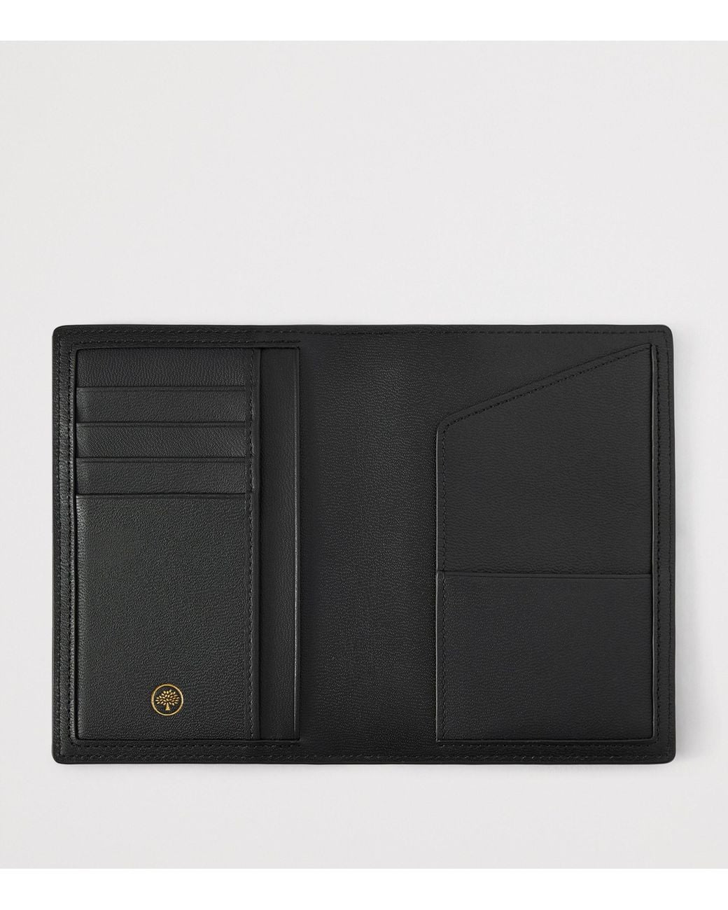 Mulberry Brown Scotch Grain Passport Cover for men