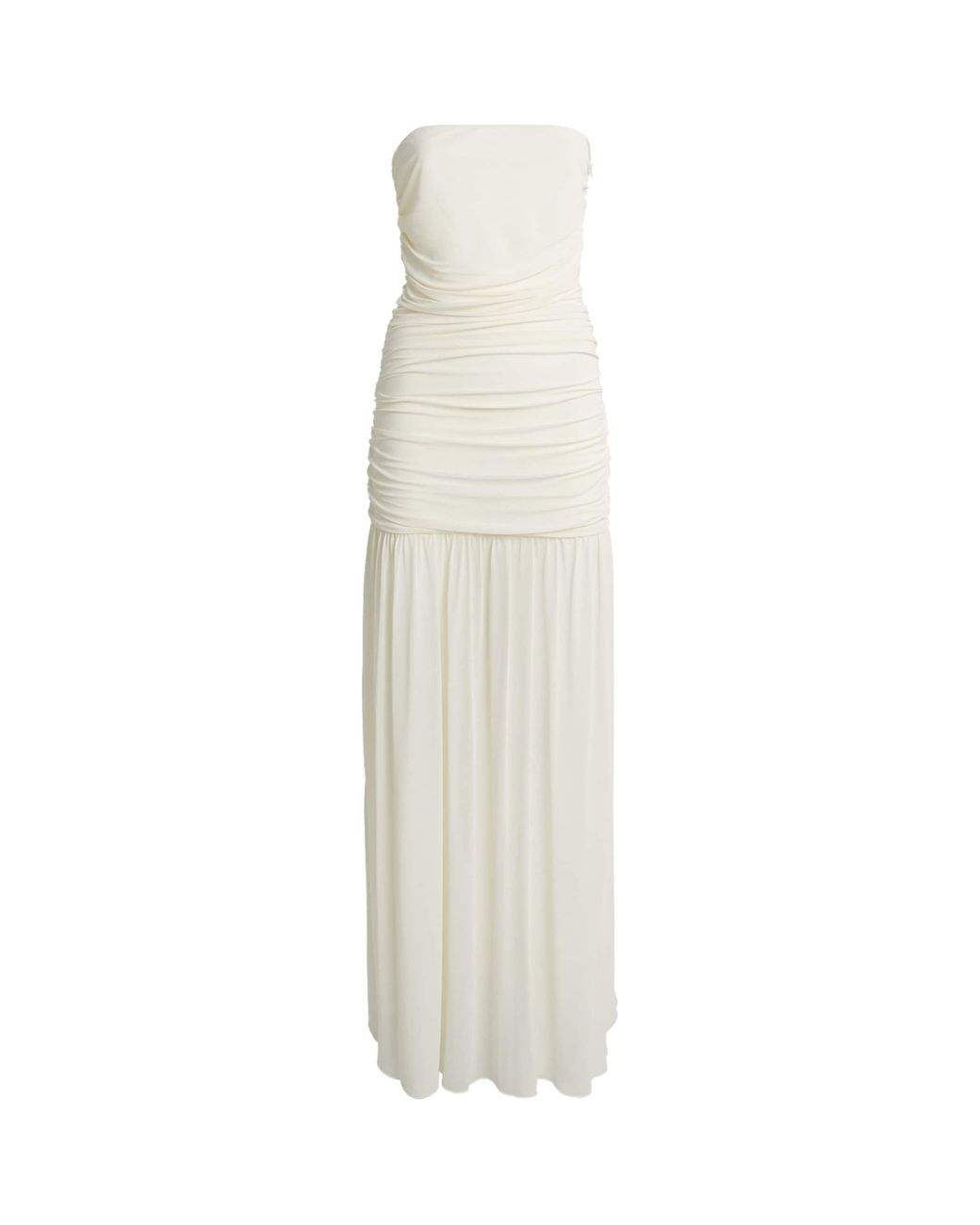 Moré Noir White Crepe Astra Maxi Dress