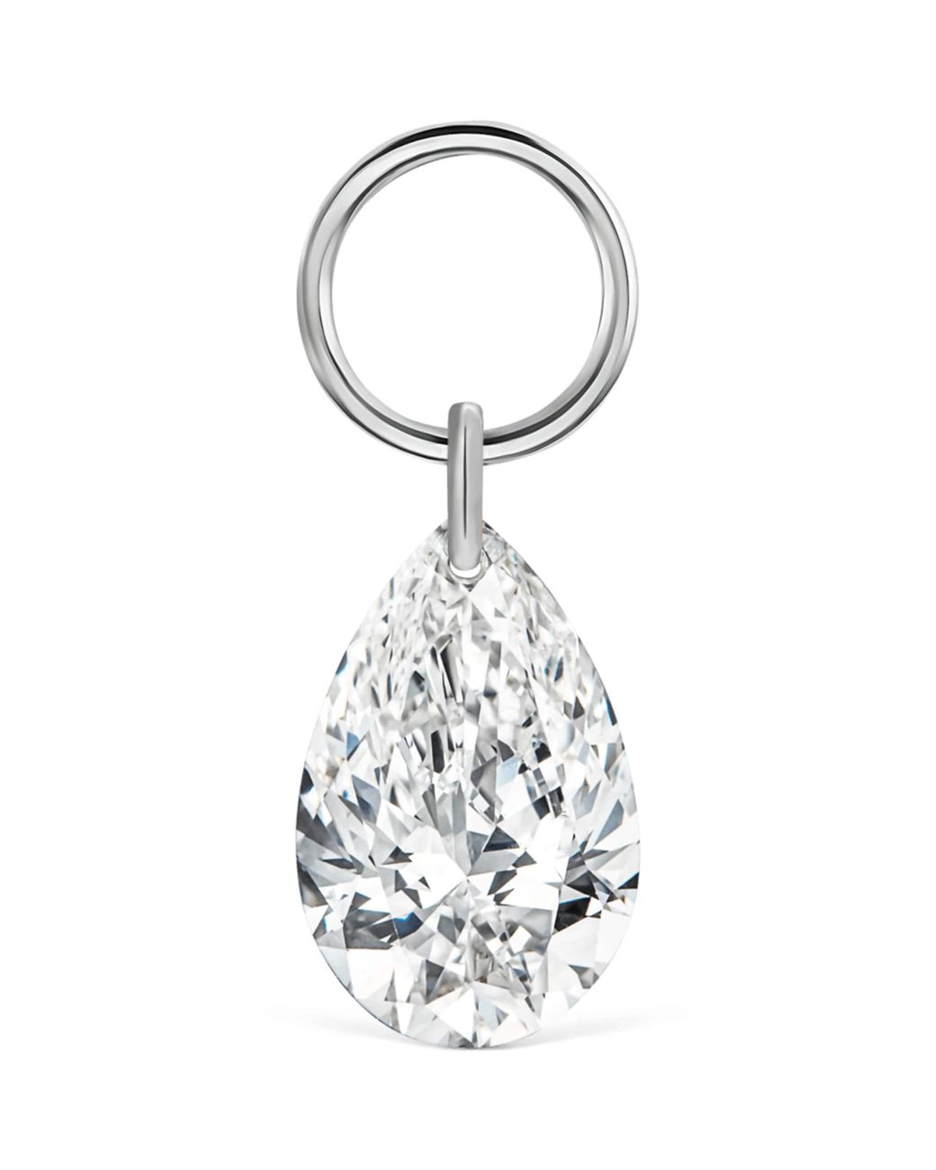 Maria Tash White Pear Floating Diamond Charm
