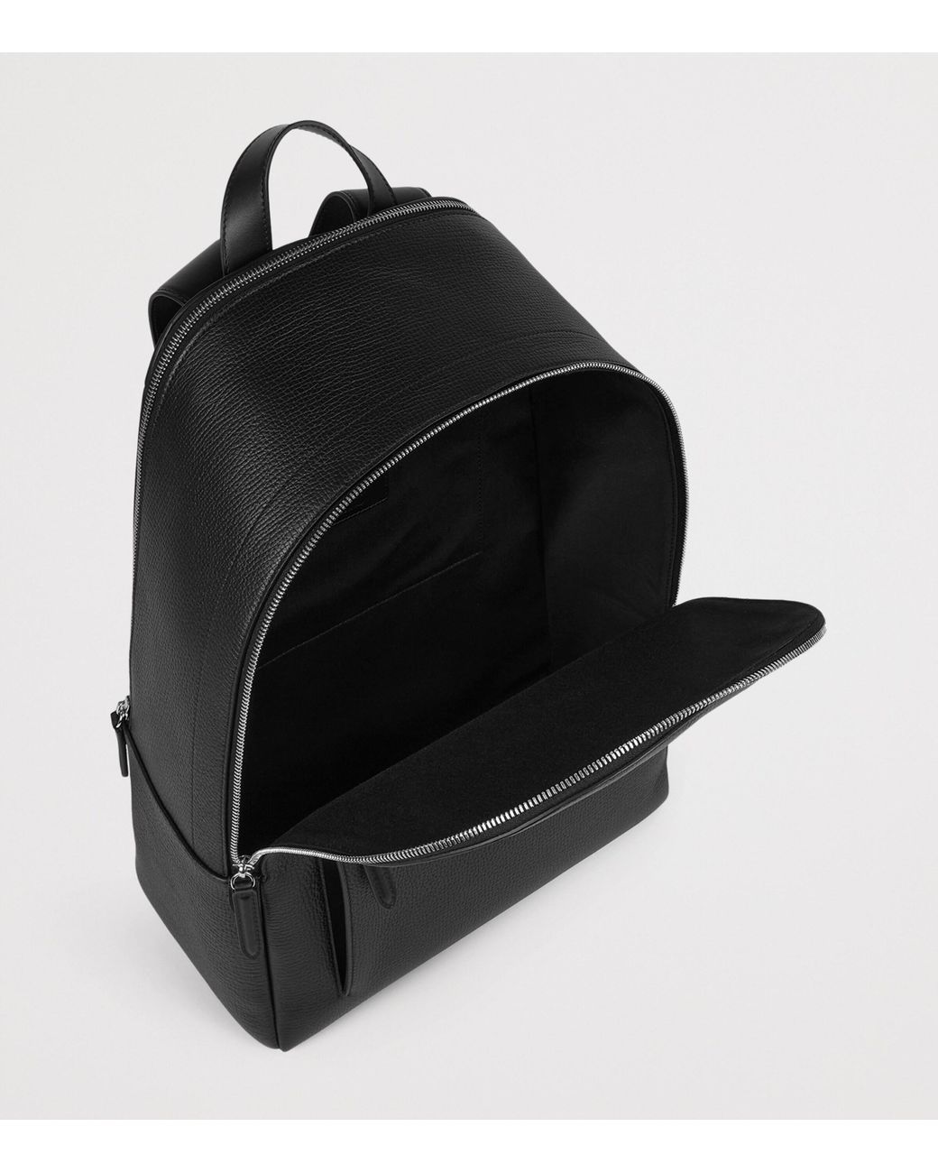 Smythson Black Leather Ludlow Backpack for men