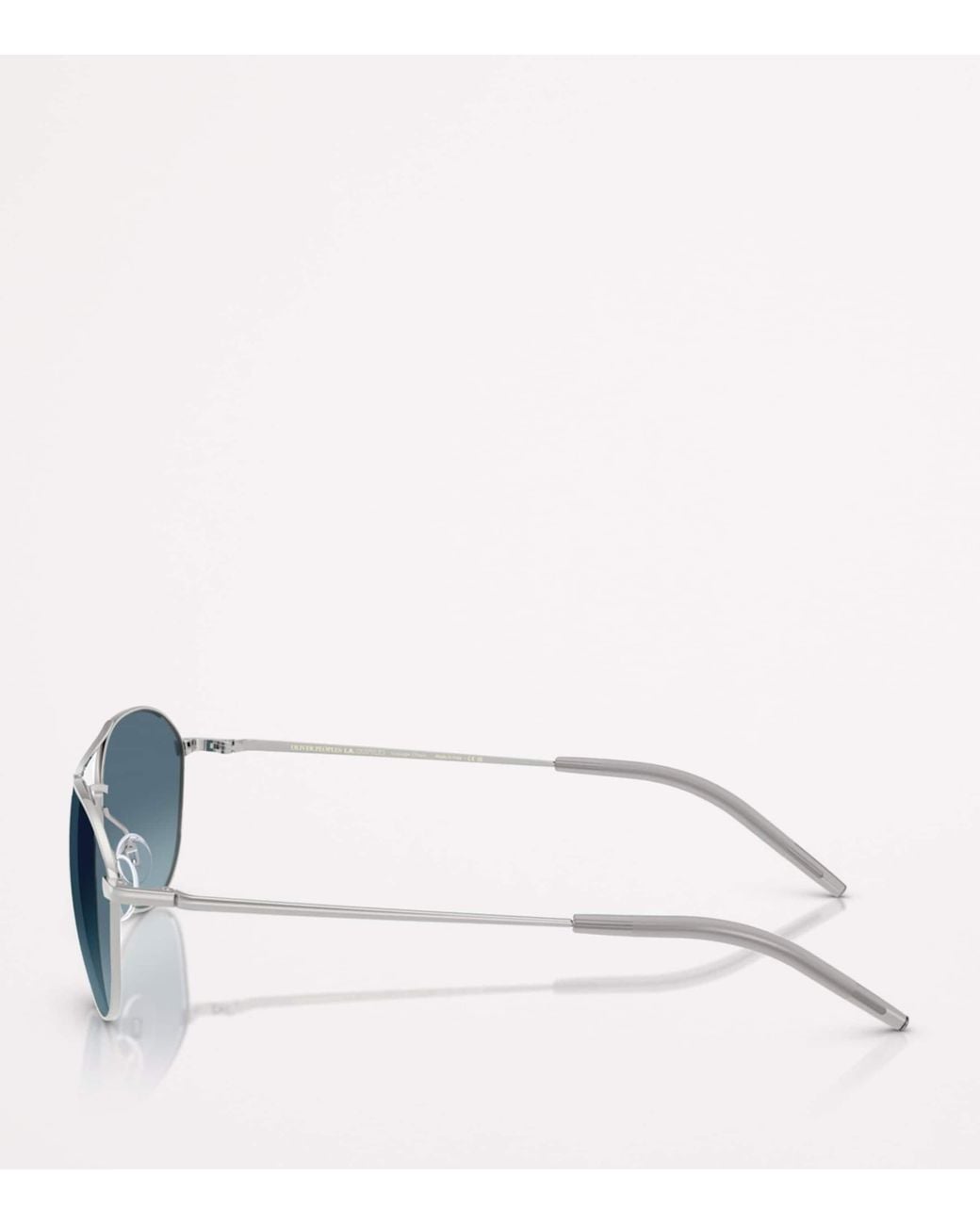 Oliver Peoples Blue Aero Ii Aviator Sunglasses
