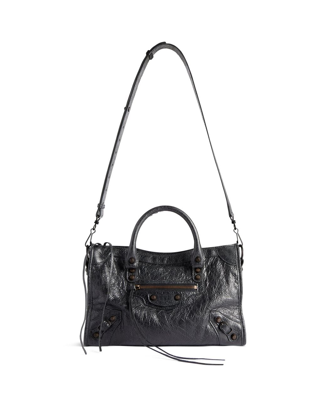 Balenciaga Black Small Leather Le City Top-Handle Bag