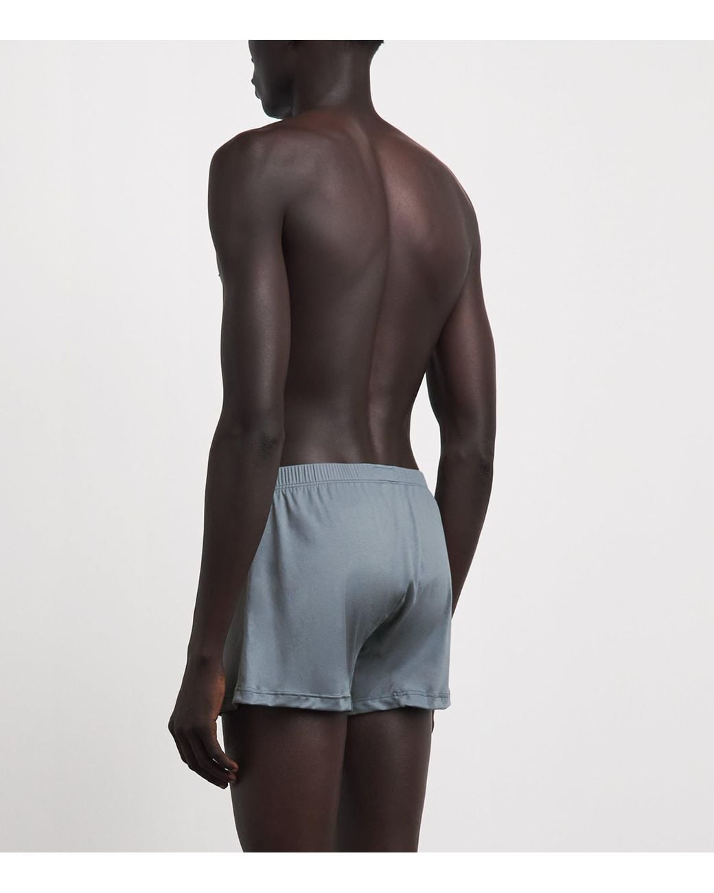 Zimmerli of Switzerland Blue Sea Island Cotton Boxer Shorts for men