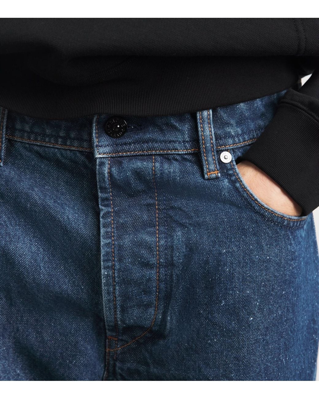 Stone Island Blue Straight Jeans for men