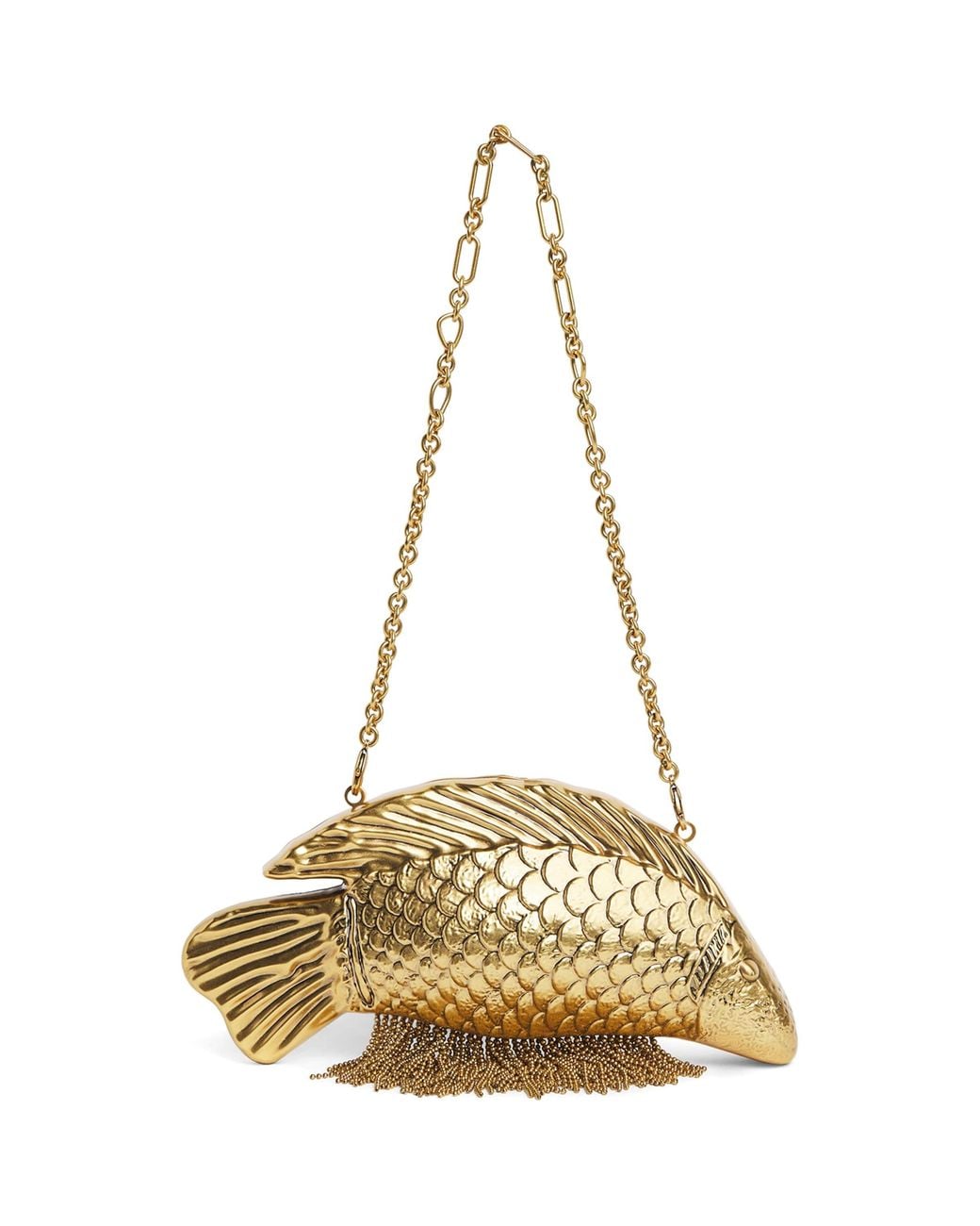 Cult Gaia Metallic Mini Brass Neemo Clutch Bag