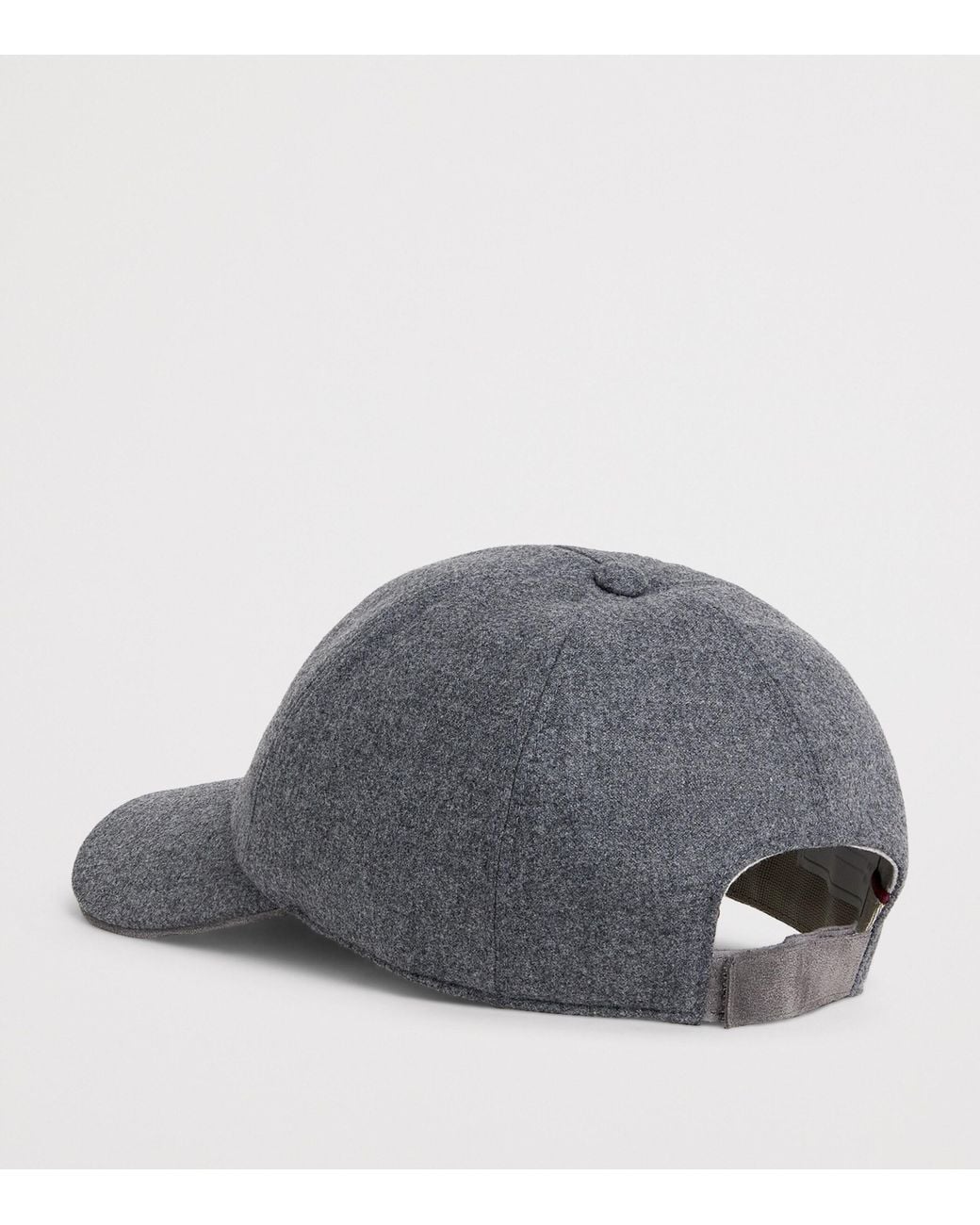 Eleventy Gray Wool-Blend Baseball Logo Cap for men