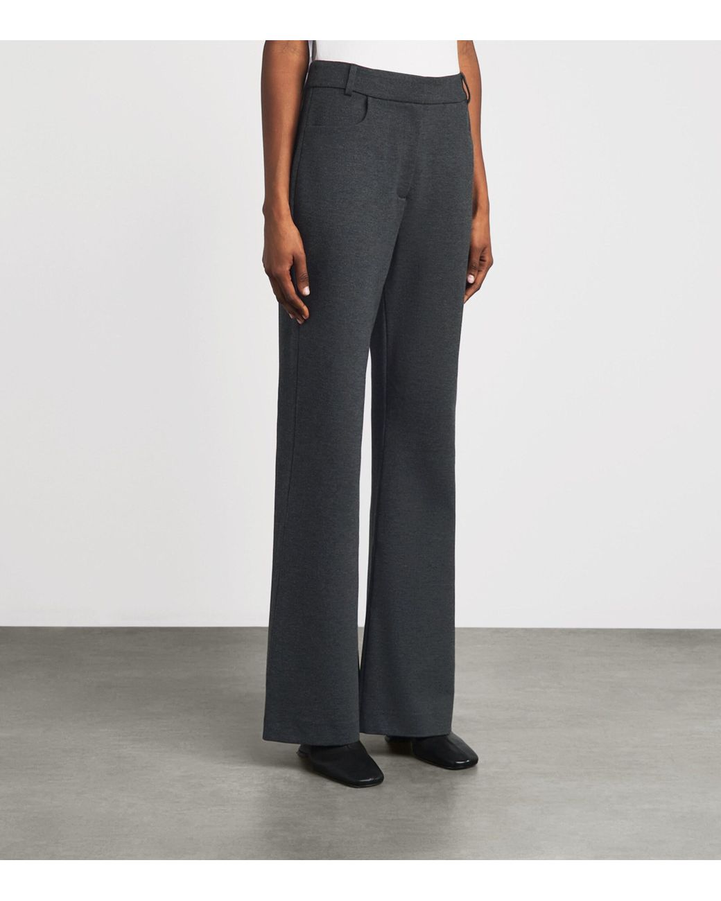 Toccin Gray Gaia Wide-Leg Trousers