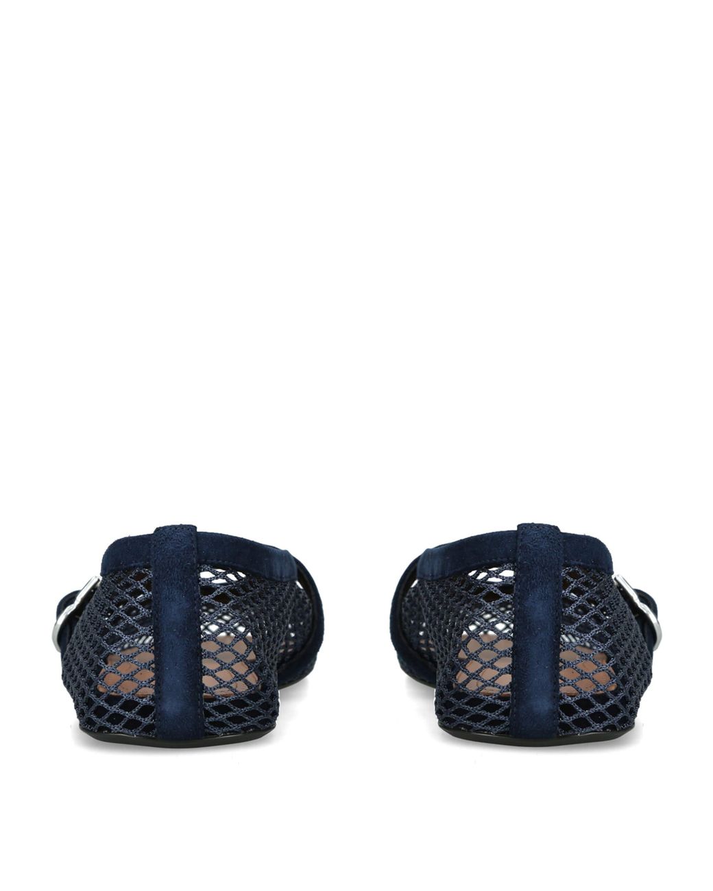 Alaïa Blue Suede Mesh Ballet Flats