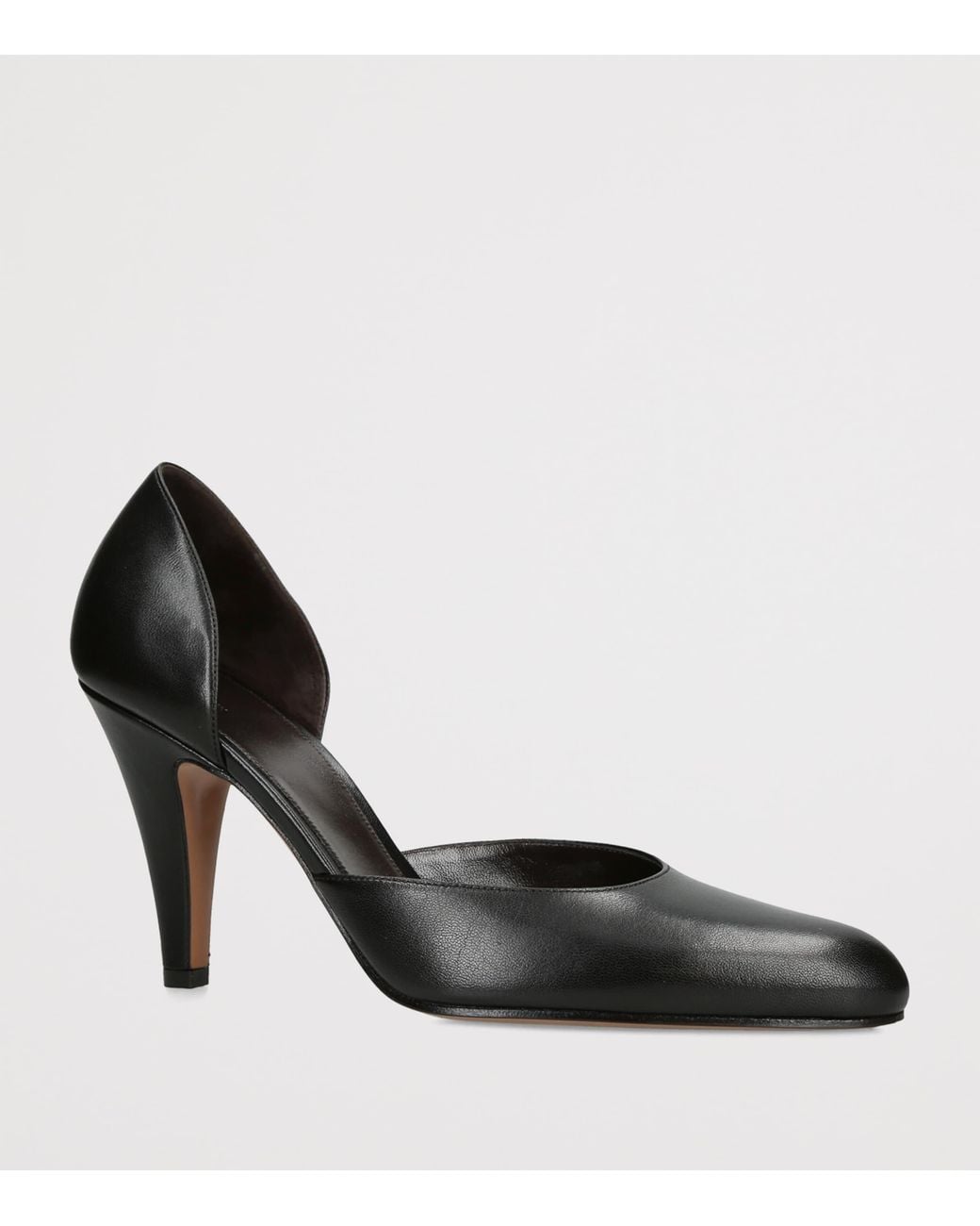 The Row Black Ornella Leather D'Orsay Pumps 90