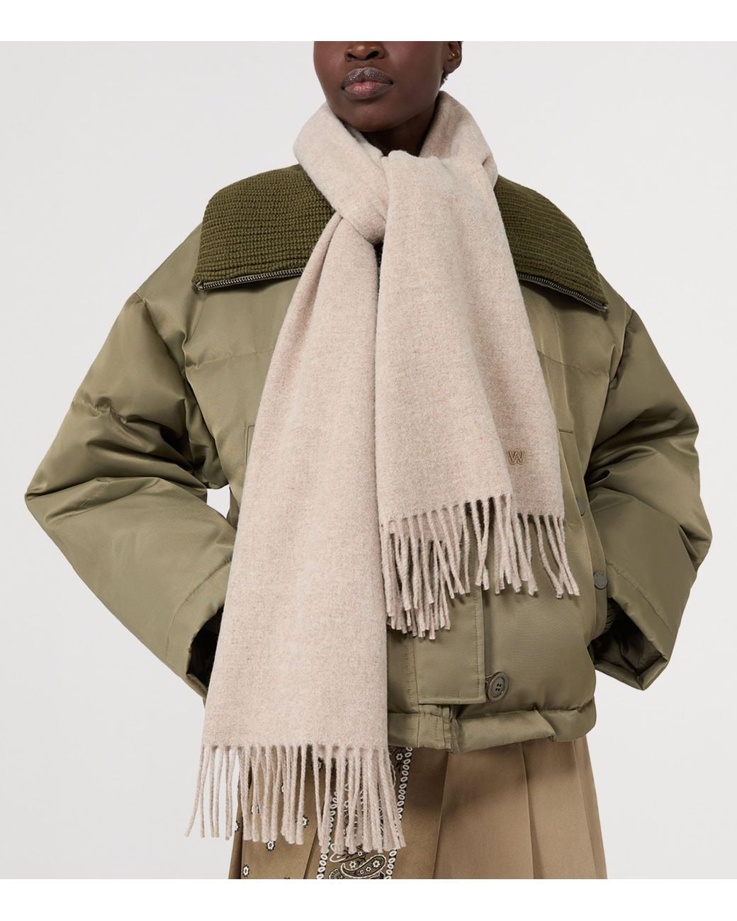 Weekend by Maxmara Natural Wool Scarf