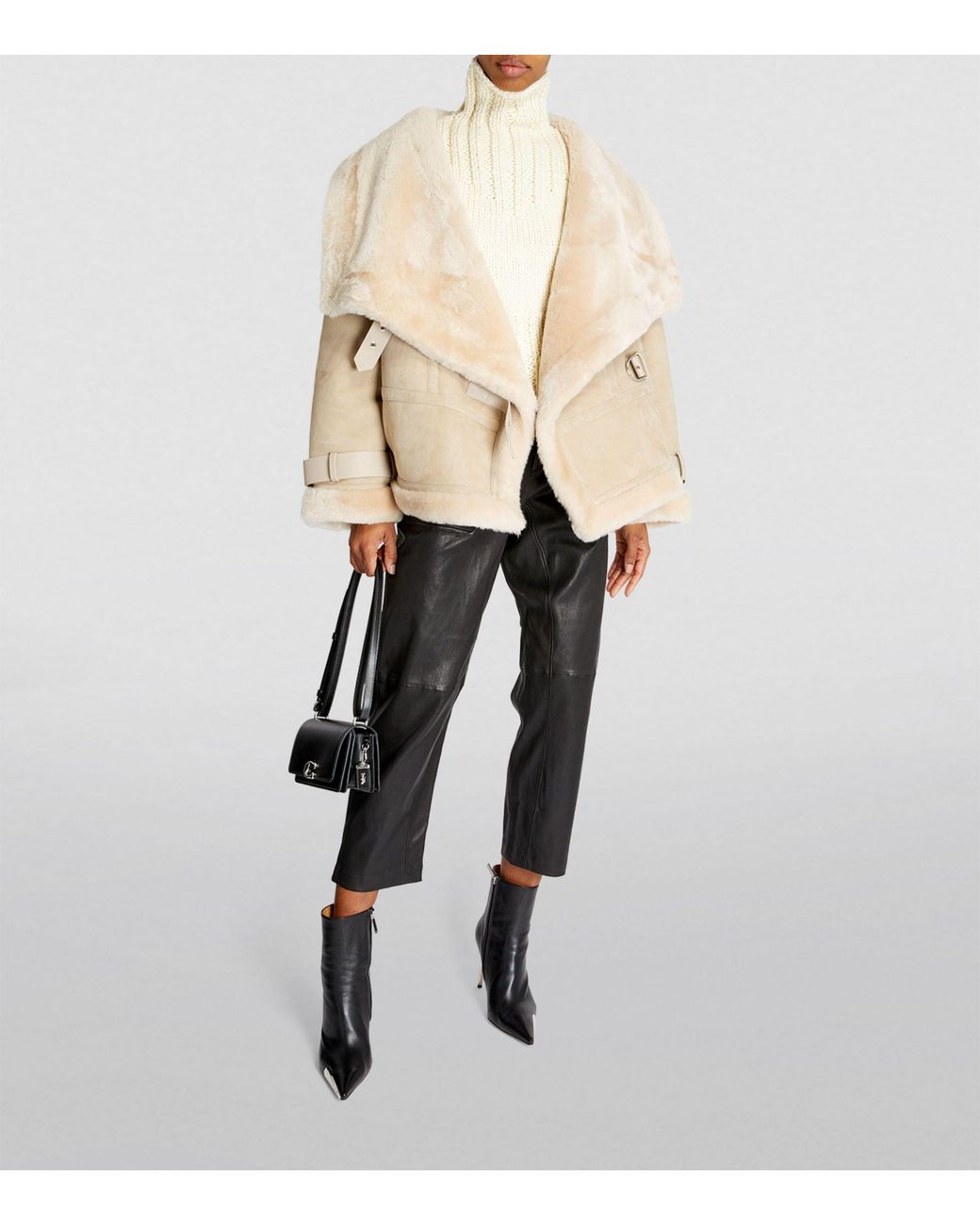 SHOREDITCH SKI CLUB Shearling Darling Jacket in Natural | Lyst