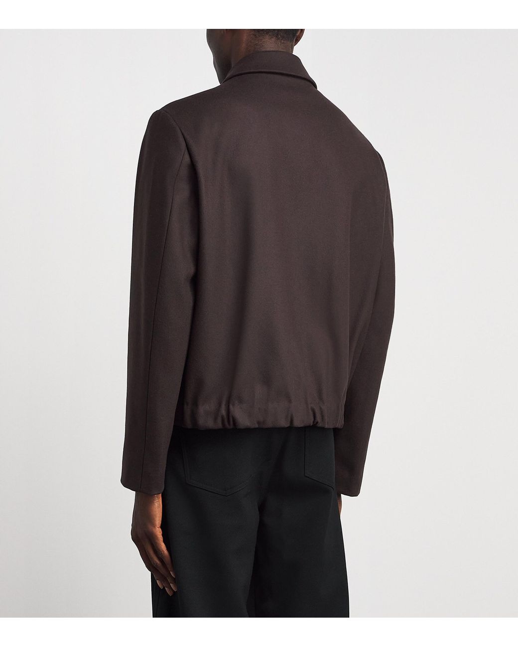 Barena Gray Wool-Blend Tailored Bomber Jacket for men