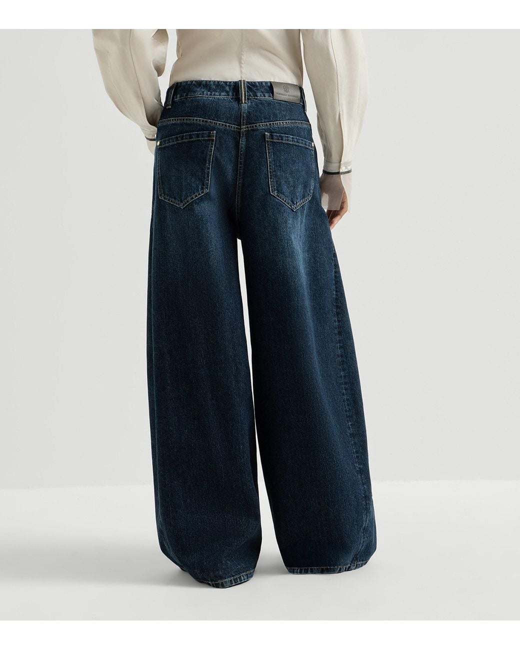 Brunello Cucinelli Blue Wide-Leg Jeans