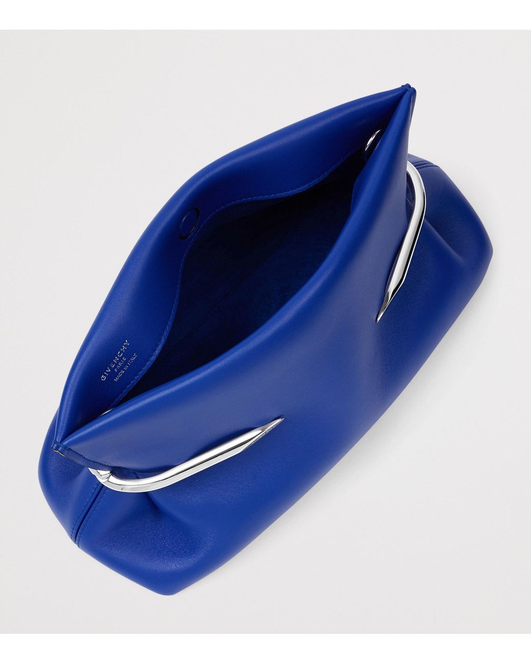 Givenchy Blue Small Leather Soft Pinch Clutch
