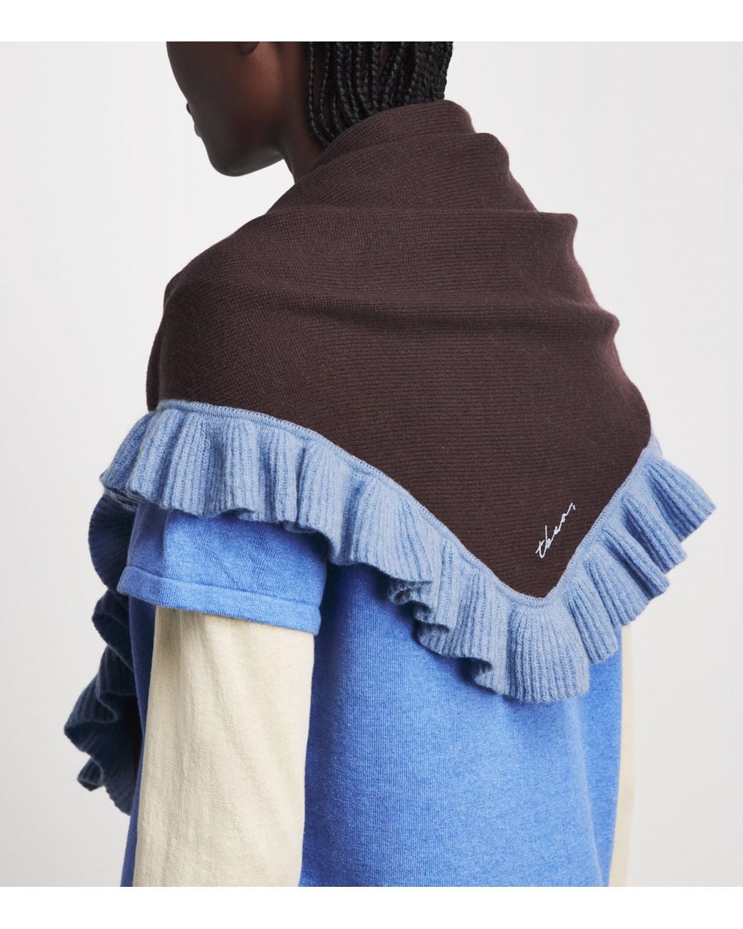 TBCo Brown Merino Wool Triangle Scarf