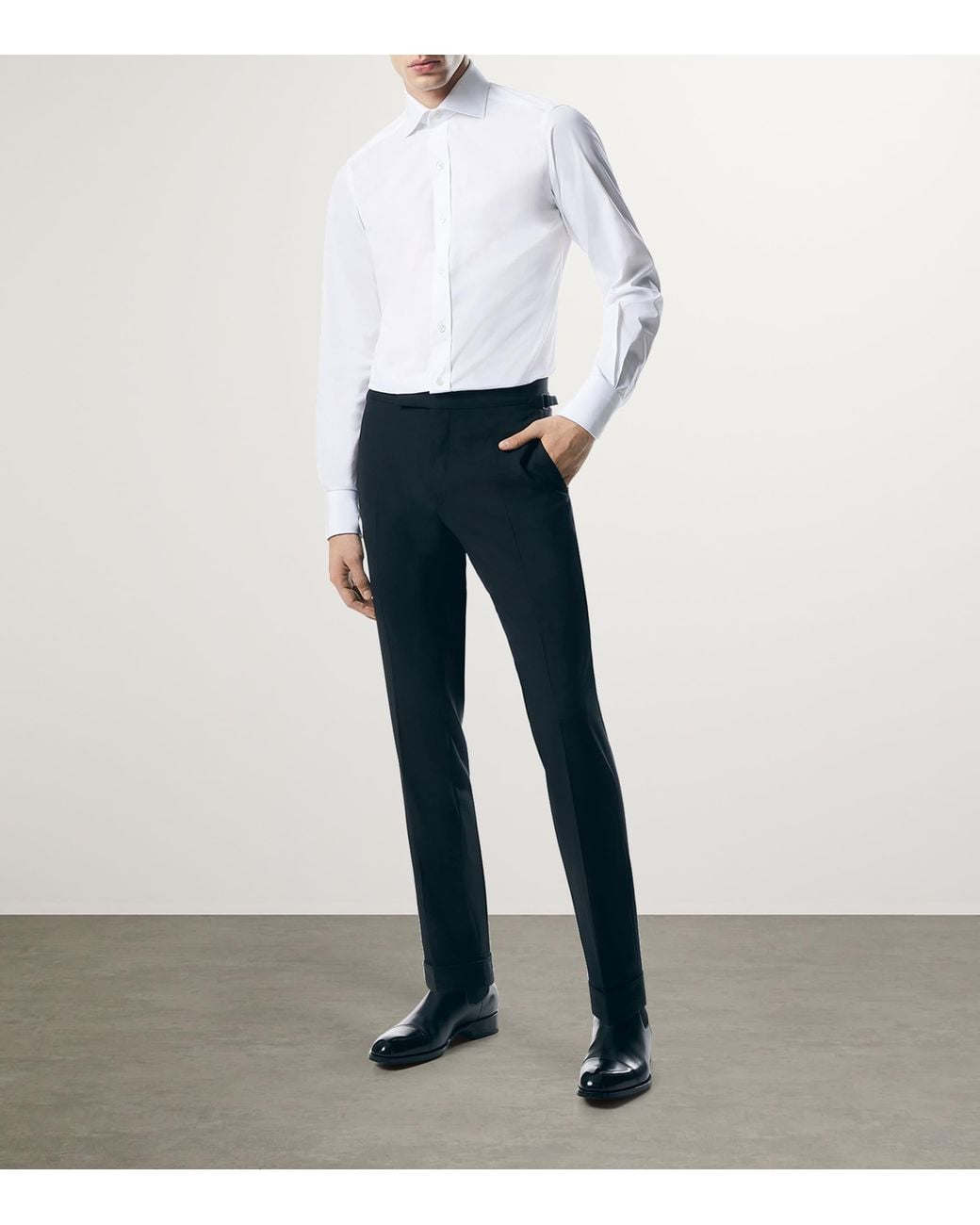 Tom Ford White Cotton Poplin Slim-Fit Shirt for men