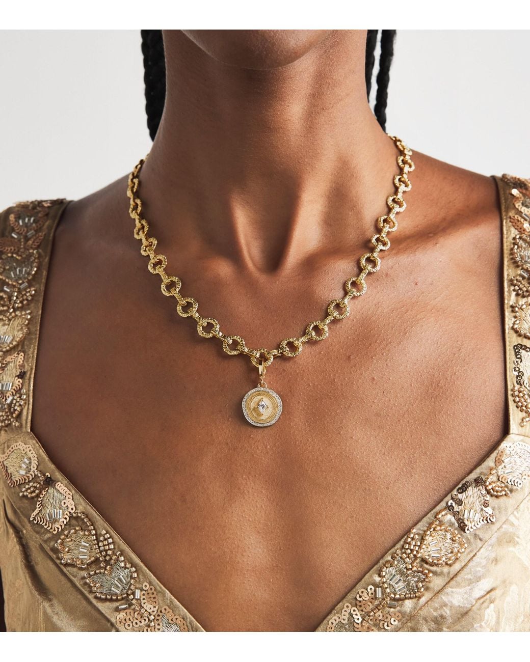 Azlee Natural And Diamond Lozenge Signet Charm