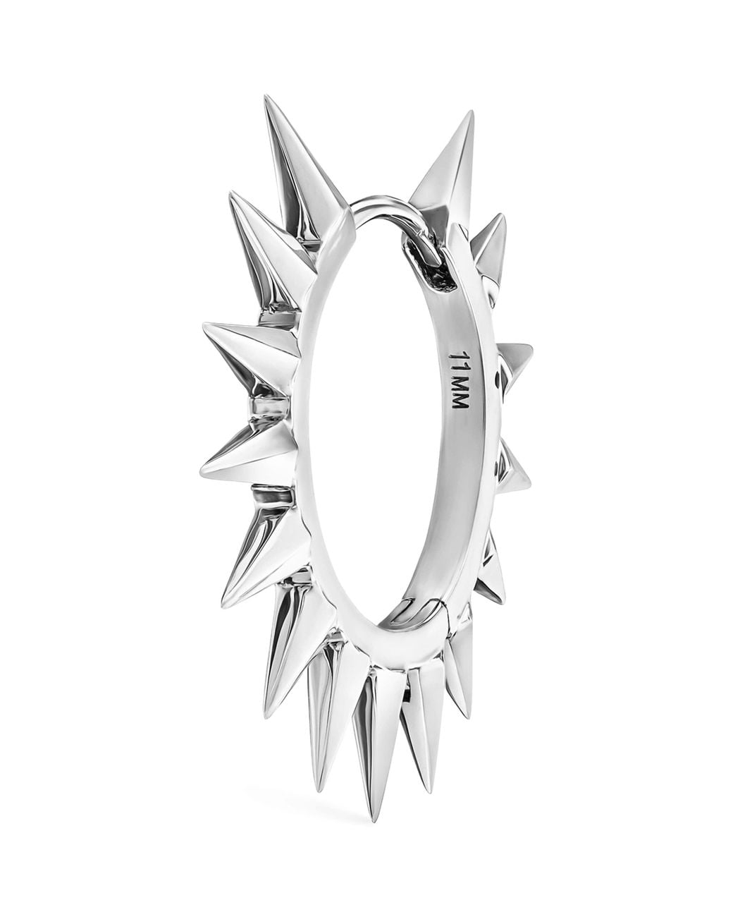 Maria Tash White Metal Mohawk Hoop Earring