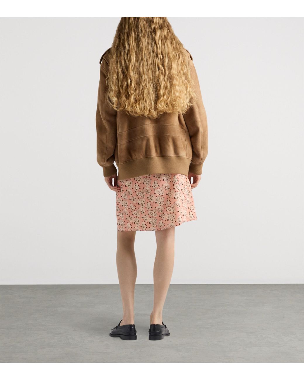 Prada Pink Stretch-Silk Georgette Floral Mini Skirt