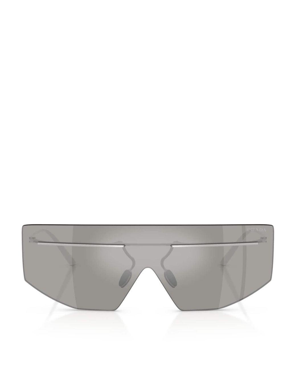 Prada Gray Metal Pr B55S Sunglasses for men