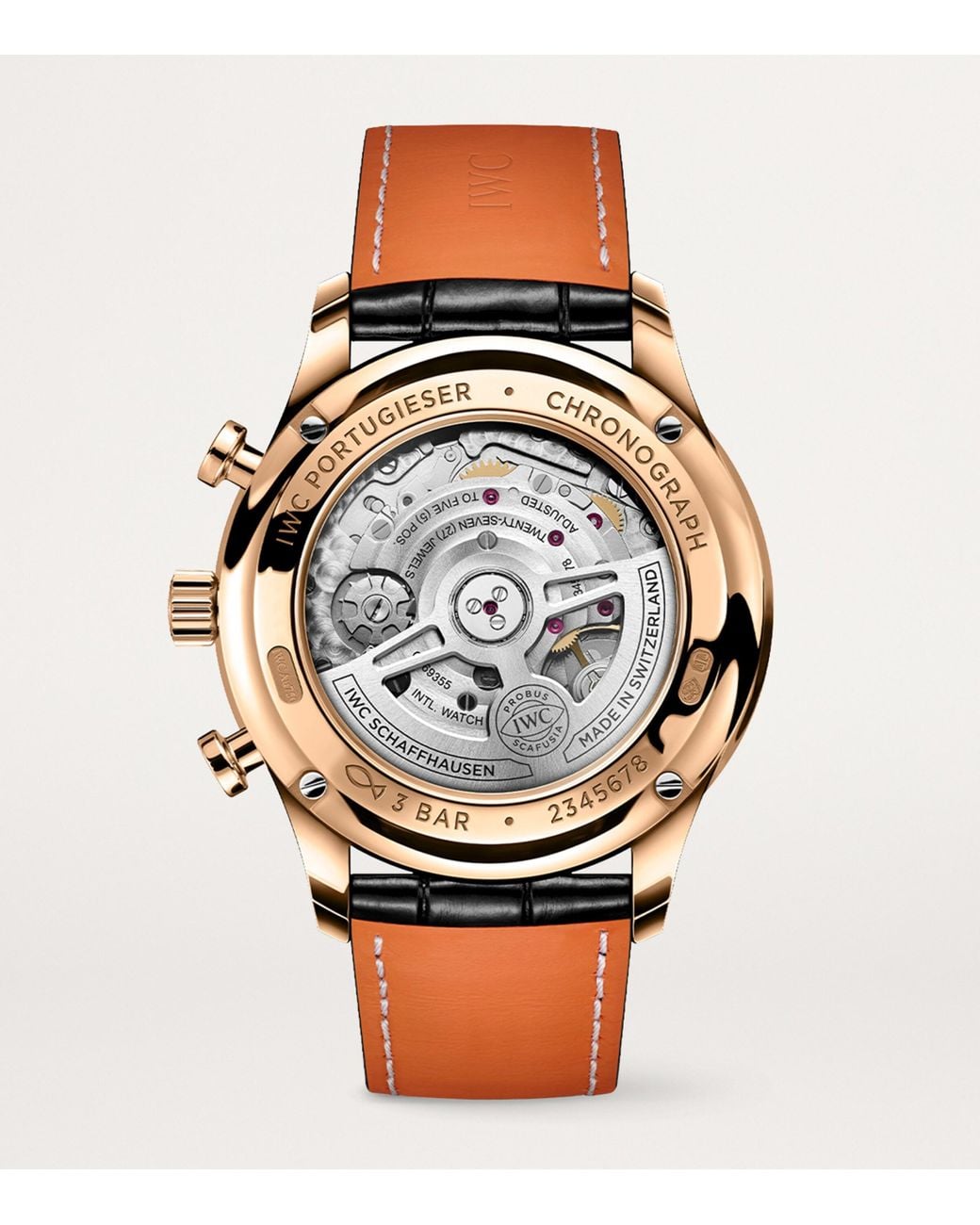 Iwc Black Portugieser Chronograph Watch for men