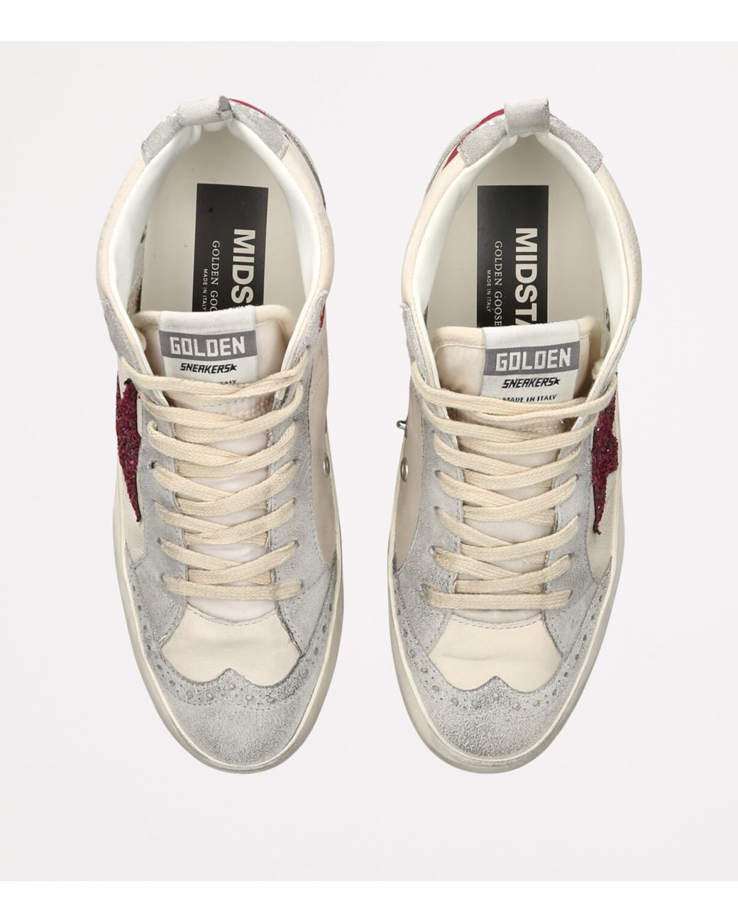 Golden Goose Deluxe Brand Pink Leather Mid Star Low-Top Sneakers for men