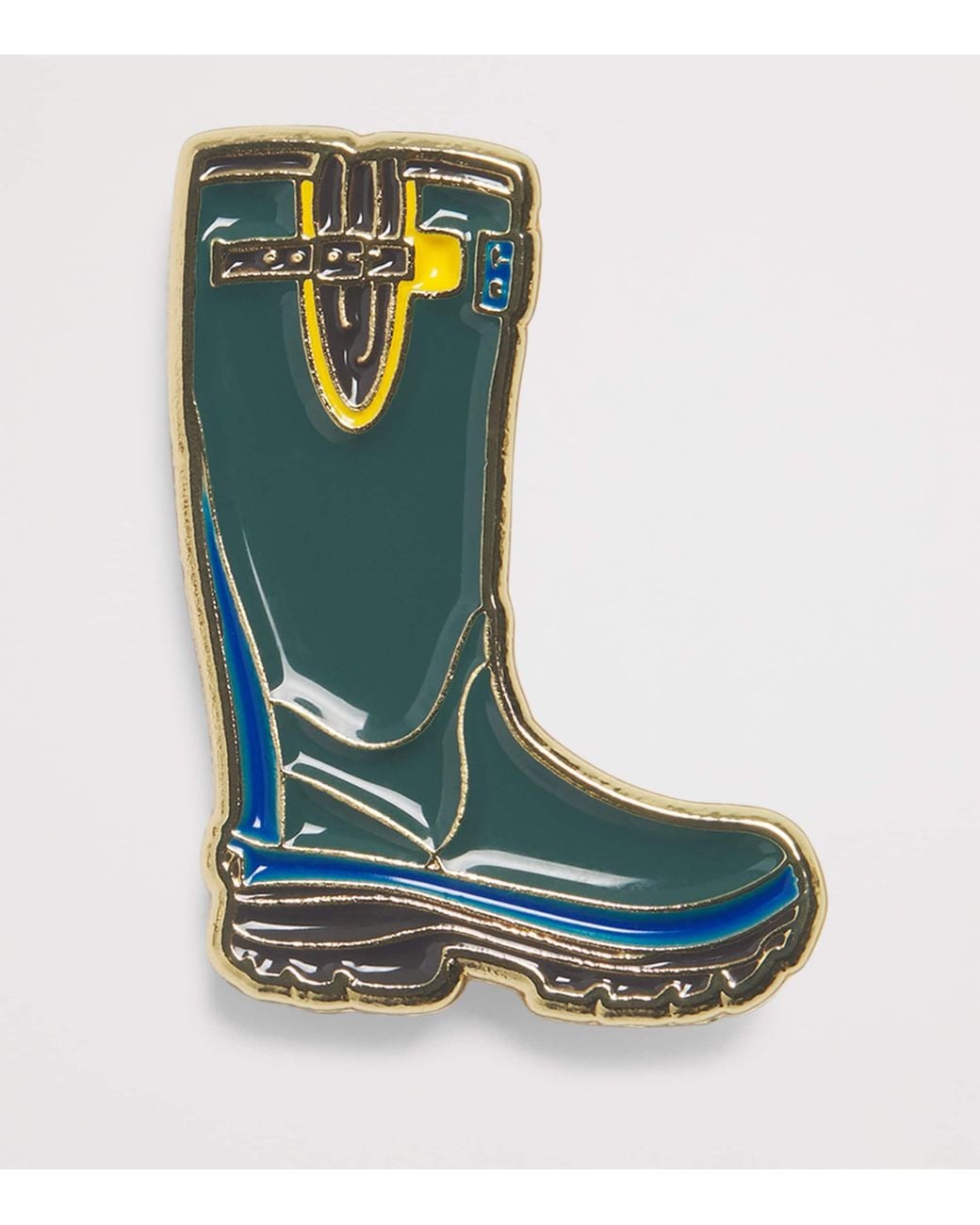 Barbour Gray X Paul Smith Welly Boot Pin Badge