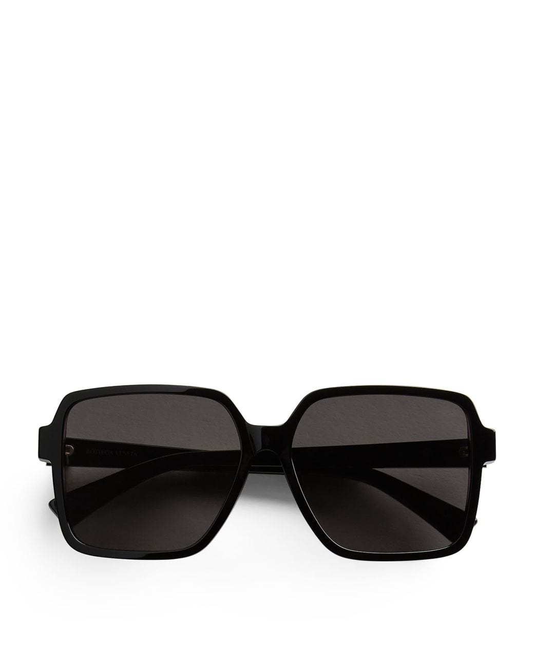 Bottega Veneta Black Rectangular Sunglasses