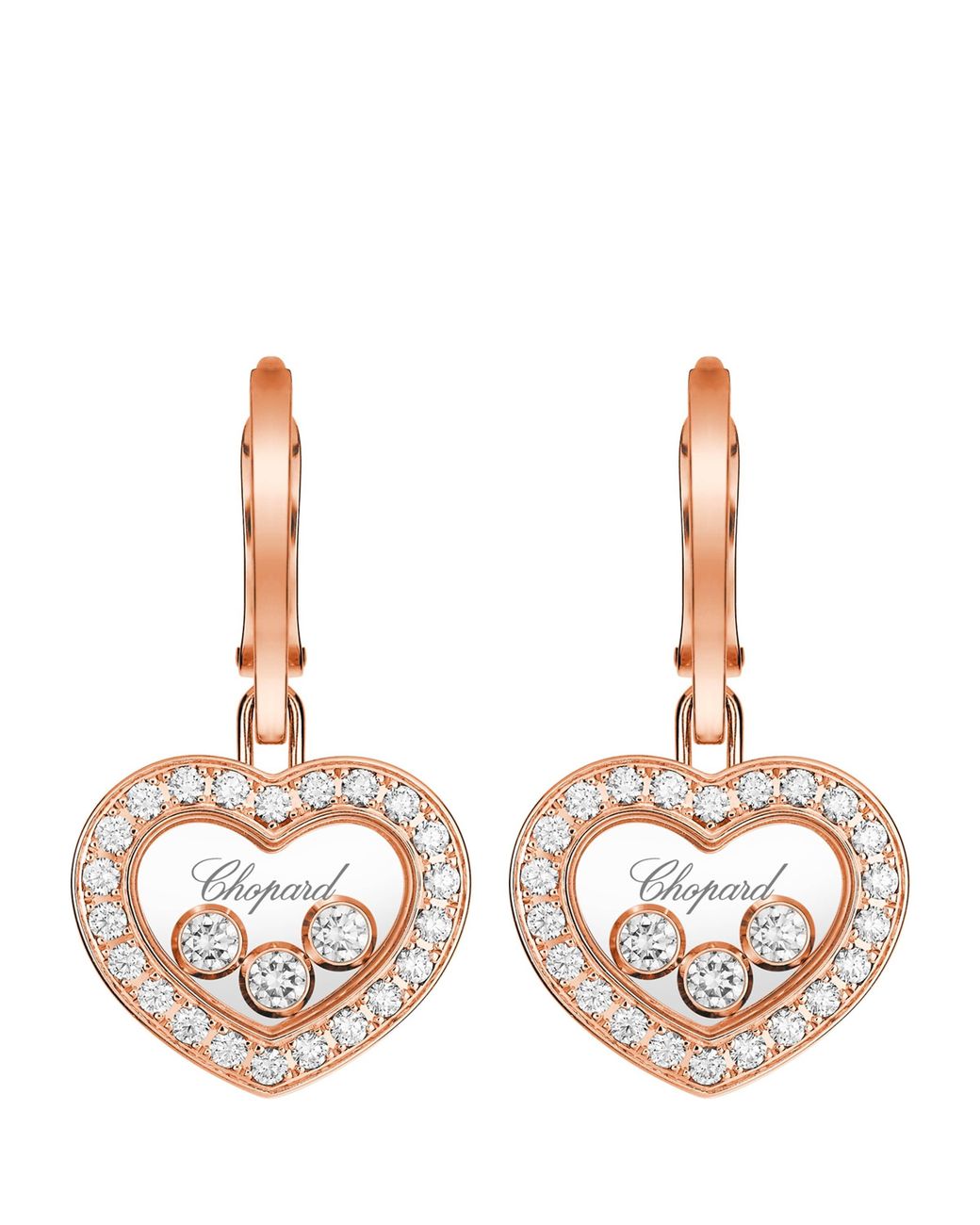 Chopard Multicolor And Diamond Happy Diamonds Earrings