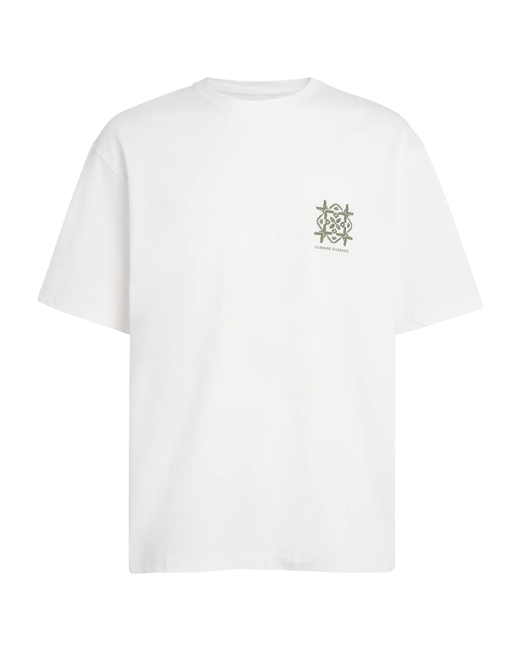 Samsøe & Samsøe White Organic Cotton Sajes T-Shirt for men