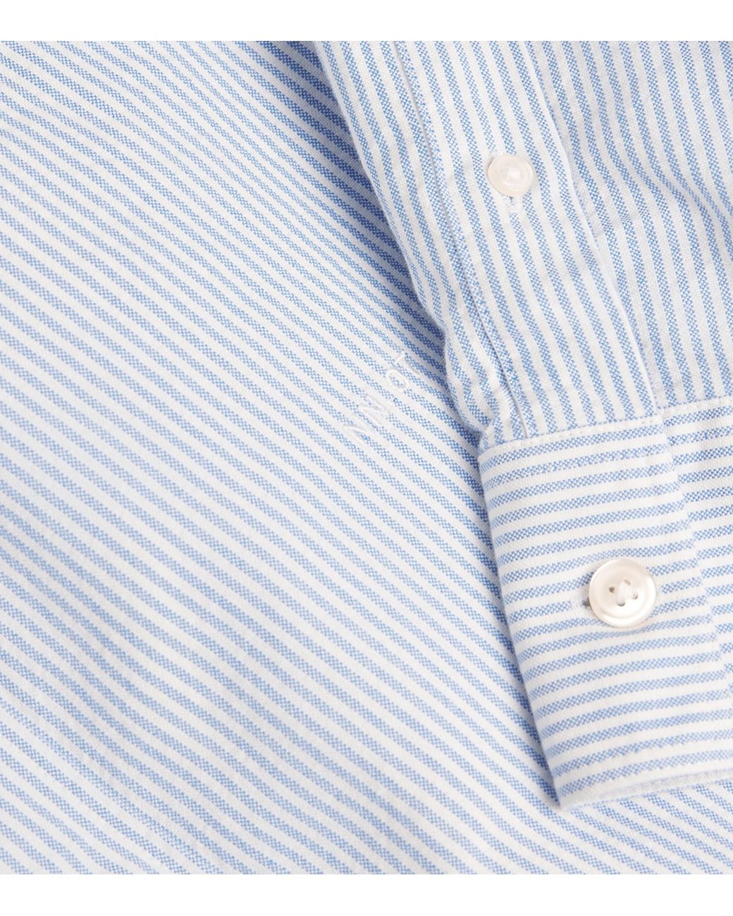 NN07 Blue Organic Cotton Stripe Oxford Shirt for men