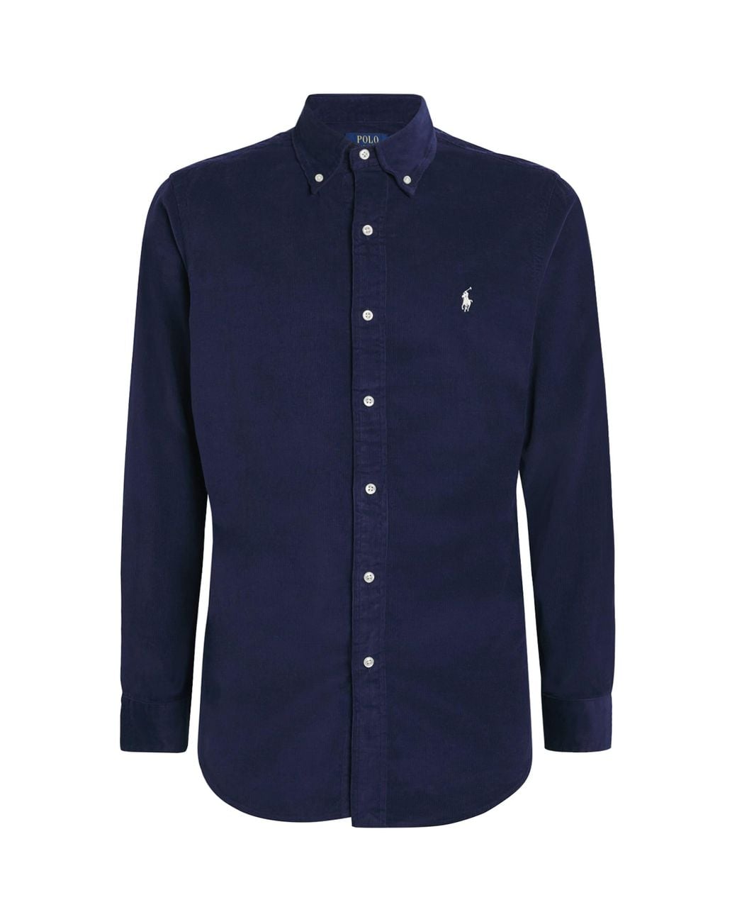 Polo Ralph Lauren Blue Corduroy Custom-Fit Shirt for men