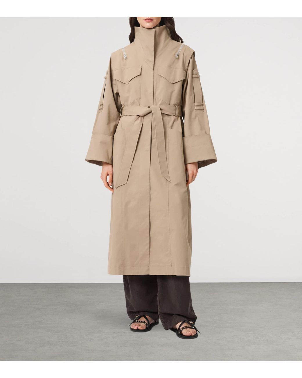 AllSaints Natural Clayton Trench Coat