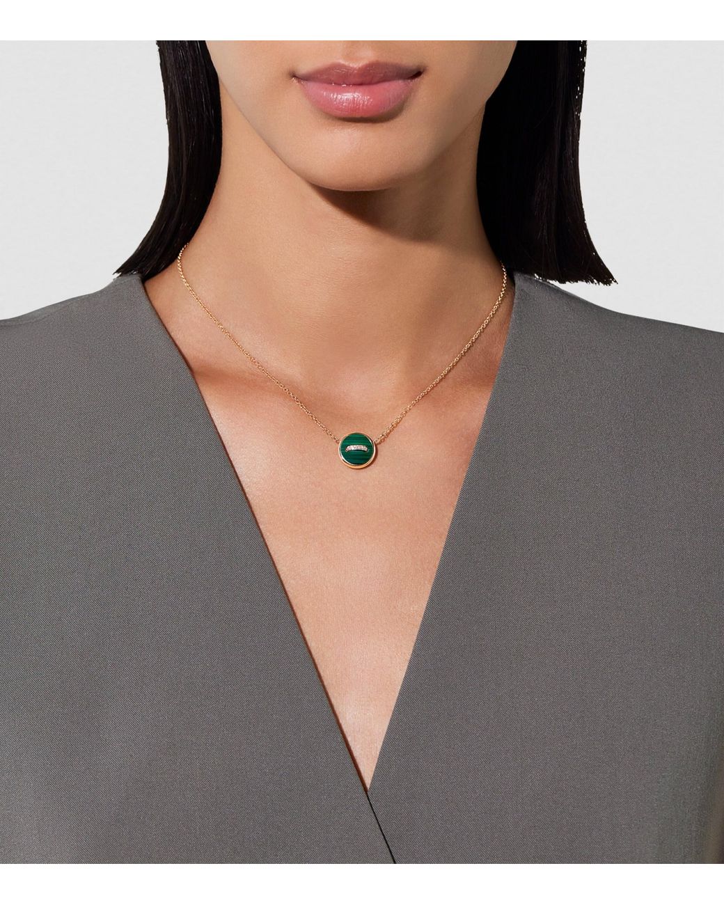Pomellato Green Diamond, Mother-Of-Pearl And Malachite Pom Pom Dot Necklace