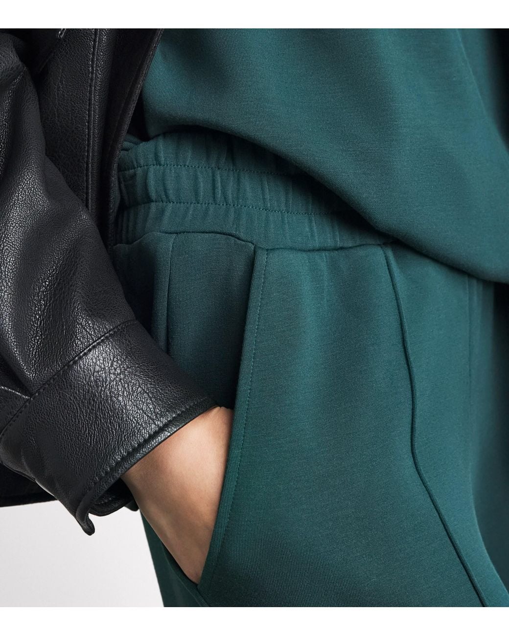 Varley Green Doublesoft Wide-Leg Sweatpants