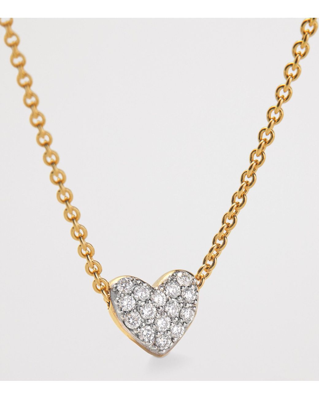 Monica Vinader Metallic Vermeil And Diamond Heart Necklace