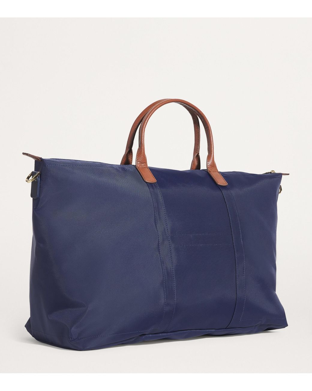 Harrods Blue Nylon Overnight Tote Bag
