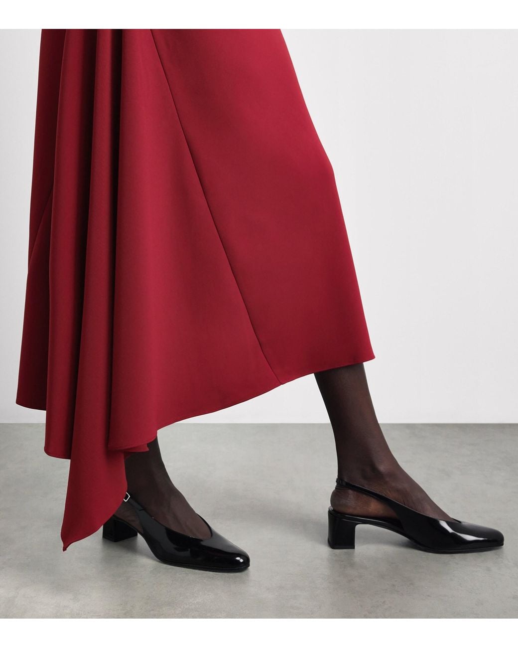Veronica Beard Red Asymmetric Brett Midi Dress