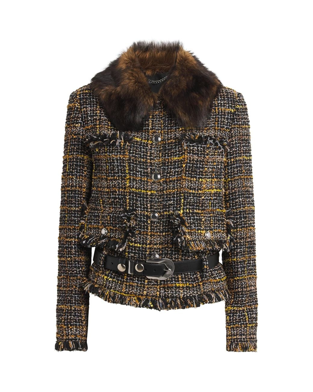 Altuzarra Black Tweed Simons Bomber Jacket