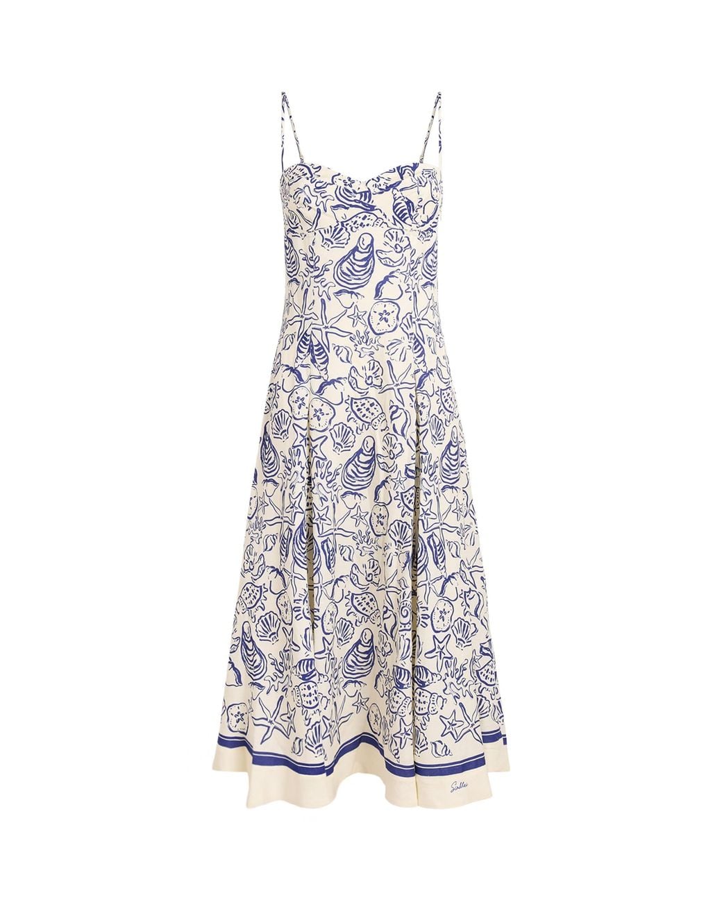 Jonathan Simkhai White Linen-Blend Analise Midi Dress