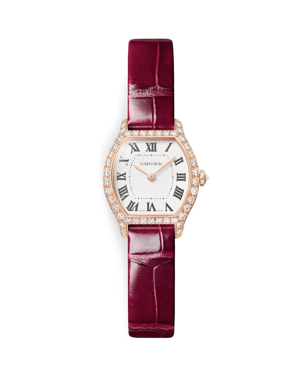 Cartier Red And Diamond Tortue Watch