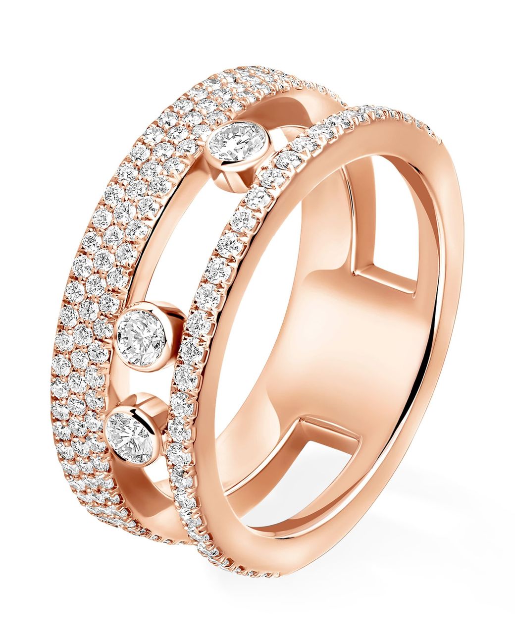 Messika Pink Move Romane And Diamond Pavé Ring