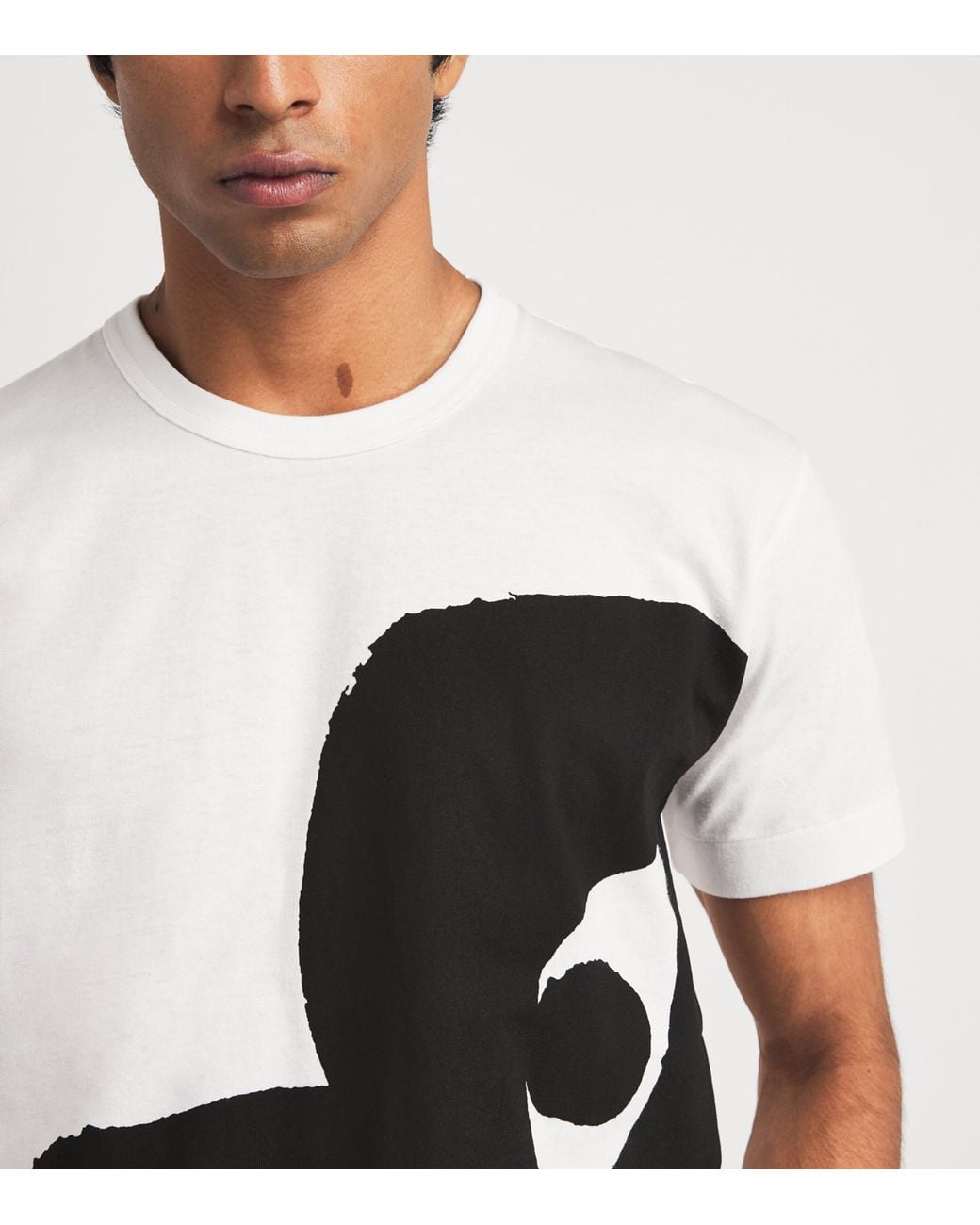 Comme des Garçons Black Cotton Bottom Corner Heart T-Shirt for men