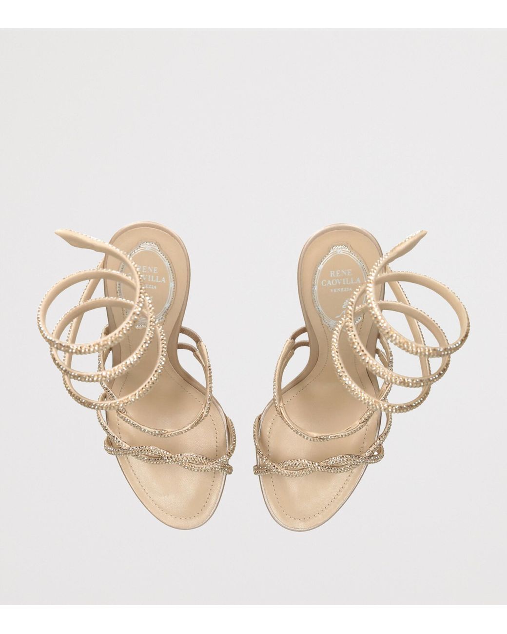 Rene Caovilla Metallic Embellished Cleo Sandals 105